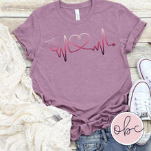 Load image into Gallery viewer, Nurse Heartbeat Graphic Tee