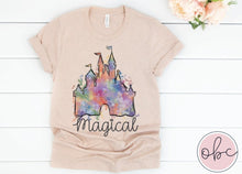 Load image into Gallery viewer, Watercolor Magical Castle Graphic Tee