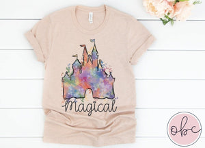 Watercolor Magical Castle YOUTH Graphic Tee