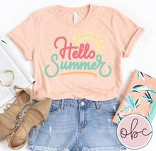 Load image into Gallery viewer, Hello Summer Graphic Tee
