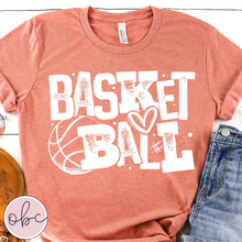 Load image into Gallery viewer, Basketball Stamped Graphic Tee