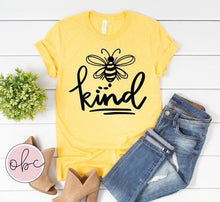 Load image into Gallery viewer, Bee Kind Full Front Graphic Tee
