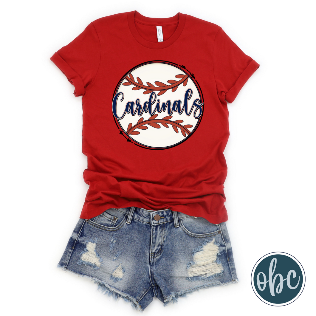 Cardinals on Ball Graphic Tee
