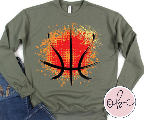 Basketball Paint Splatter Graphic Tee