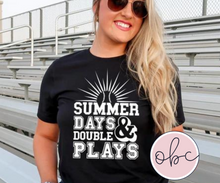 Load image into Gallery viewer, Summer Days and Double Plays Graphic Tee
