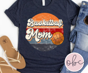 Vintage Basketball Mom Graphic Tee