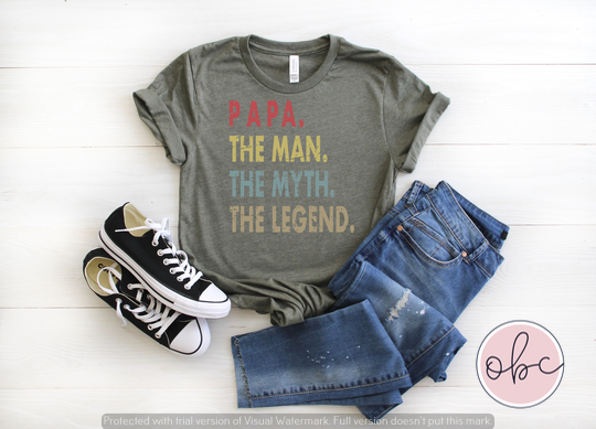 Papa. The Man. The Myth. The Legend Graphic Tee