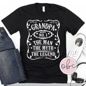 Grandpa The Man The Myth The Legend Graphic Tee