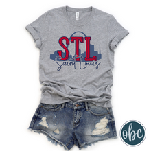 Load image into Gallery viewer, STL St. Louis Skyline Graphic Tee