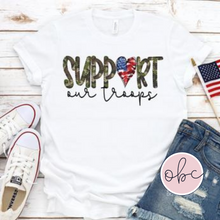 Load image into Gallery viewer, Support Our Troops Graphic Tee