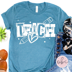 Teach Stamped Graphic Tee