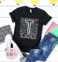 Load image into Gallery viewer, Teacher Typography Graphic Tee