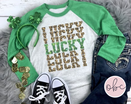 Leopard Lucky Repeat Graphic Tee