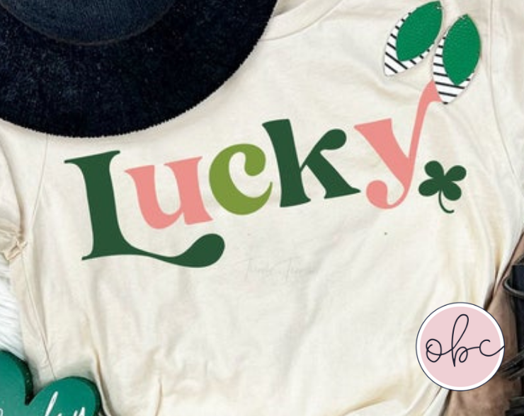 Lucky (Pink & Green) Graphic Tee