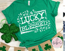 Load image into Gallery viewer, Lucky and Blessed Graphic Tee