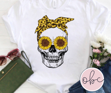 Load image into Gallery viewer, Sunflower Skull Graphic Tee