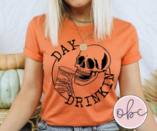 Load image into Gallery viewer, Day Drinkin&#39; with Skull Graphic Tee