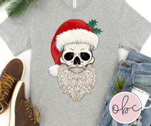 Load image into Gallery viewer, Santa Skull Graphic Tee