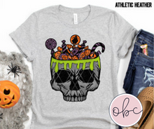 Load image into Gallery viewer, Halloween Candy Skull Graphic Tee