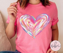 Load image into Gallery viewer, Watercolor Heart Graphic Tee
