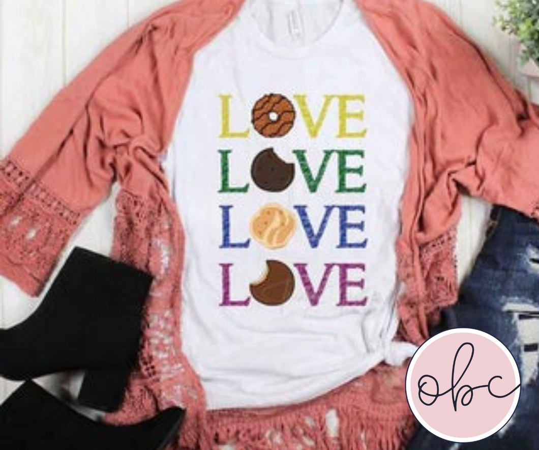 LOVE LOVE LOVE Girl Scout Cookies YOUTH Graphic Tee