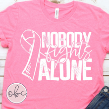 Load image into Gallery viewer, Nobody Fights Alone Graphic Tee